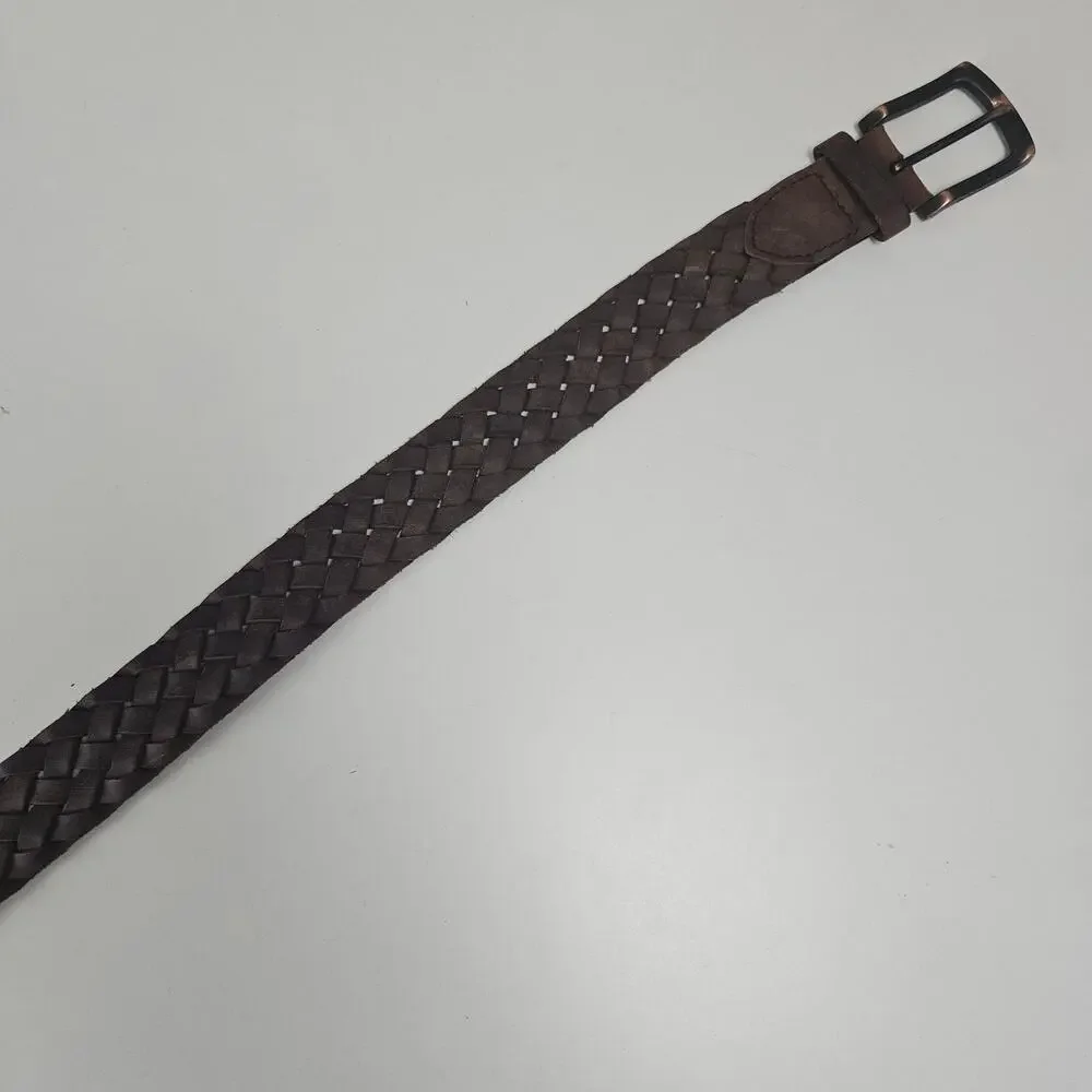 Columbia Braided Leather Belt Men's‎ 36 Brown